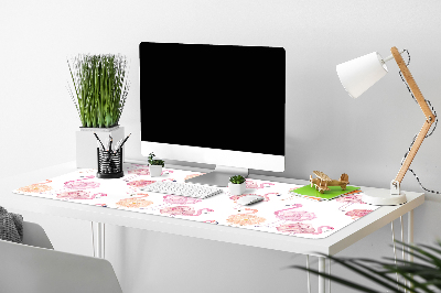 Mapa de birou Flamingos și flori