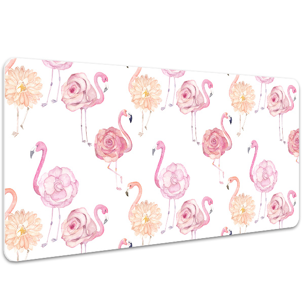 Mapa de birou Flamingos și flori