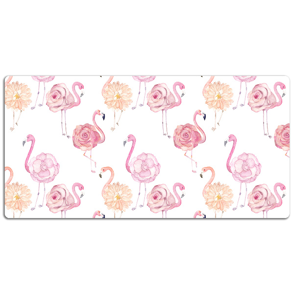 Mapa de birou Flamingos și flori