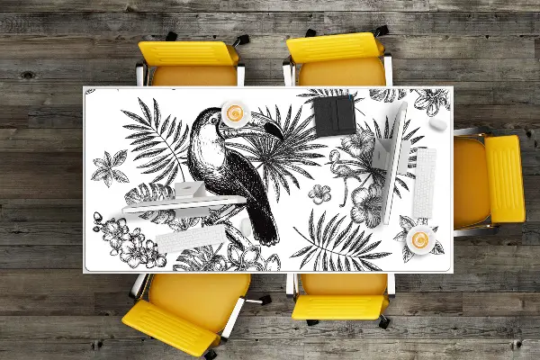 Mapa birou Tropical alb-negru
