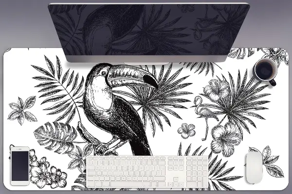 Mapa birou Tropical alb-negru