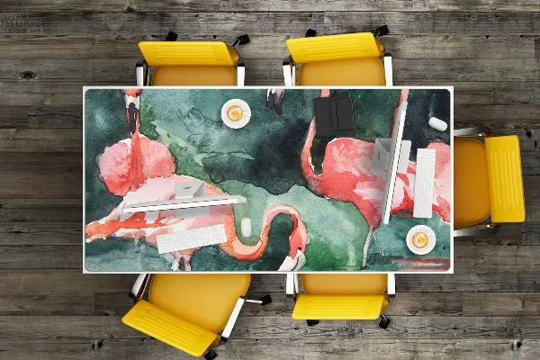 Mapa birou flamingo pictate