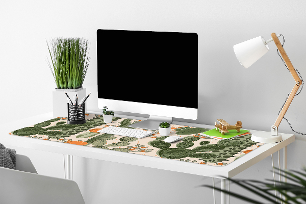 Mapa pentru birou portocaliu cactus