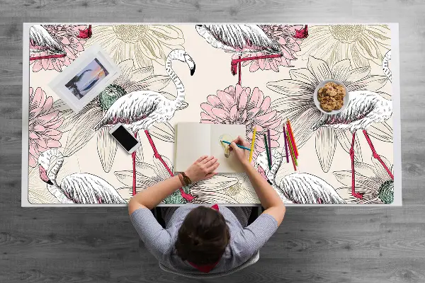 Mapa pentru birou flamingo roz