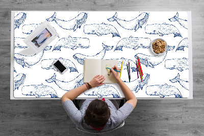 Mapa de birou balene albastre