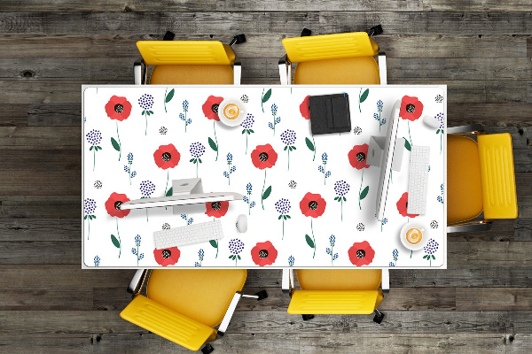Mapa de birou câmp maci roșii