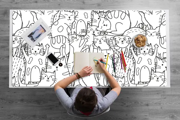 Mapa pentru birou Pisicile în stilul de Doodle