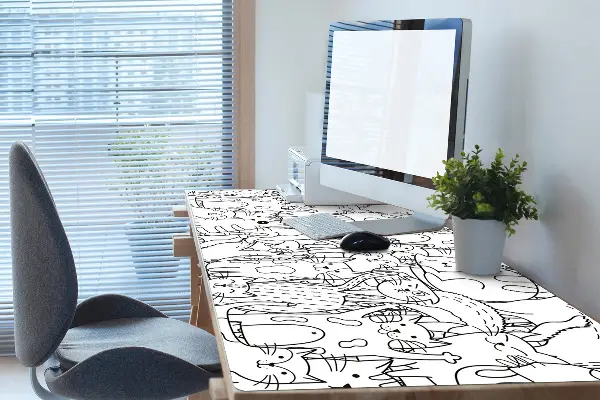 Mapa pentru birou Pisicile în stilul de Doodle