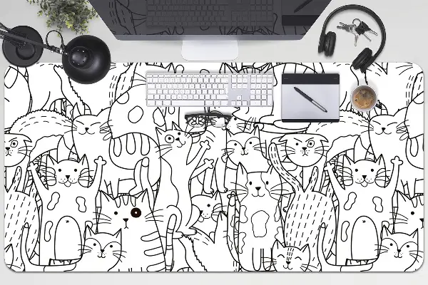Mapa pentru birou Pisicile în stilul de Doodle