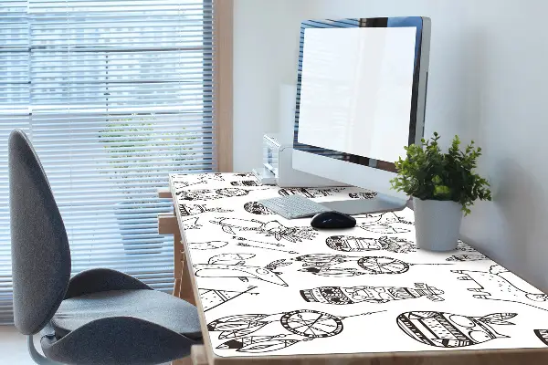 Mapa de birou desen animat