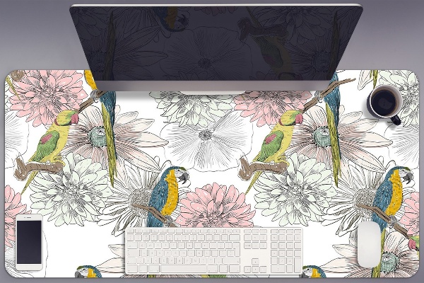 Mapa birou Parrot si flori