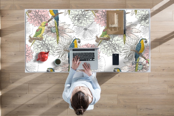 Mapa birou Parrot si flori
