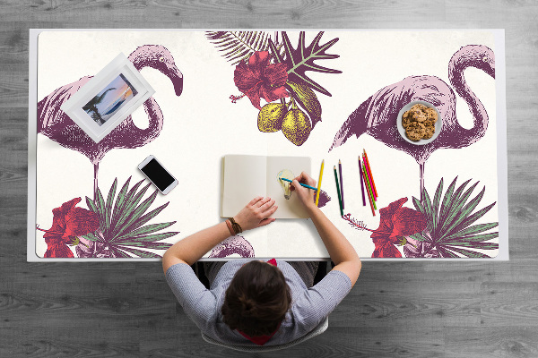 Mapa pentru birou Flamingos & Hibiscus