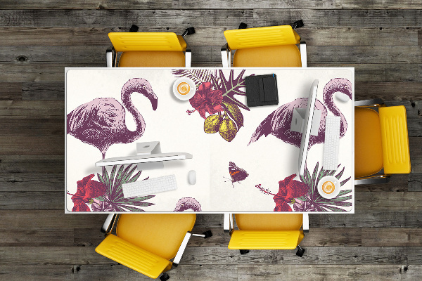 Mapa pentru birou Flamingos & Hibiscus