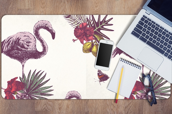 Mapa pentru birou Flamingos & Hibiscus