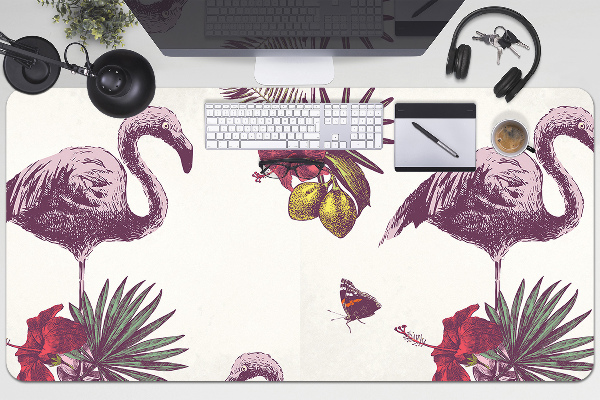 Mapa pentru birou Flamingos & Hibiscus