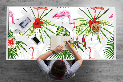 Mapa pentru birou Flamingos și flori