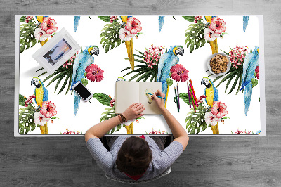 Mapa de birou Papagalii și flori