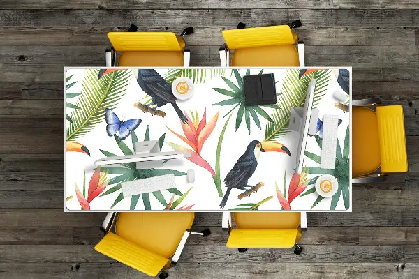 Mapa birou Toucans și fluturi