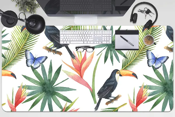 Mapa birou Toucans și fluturi