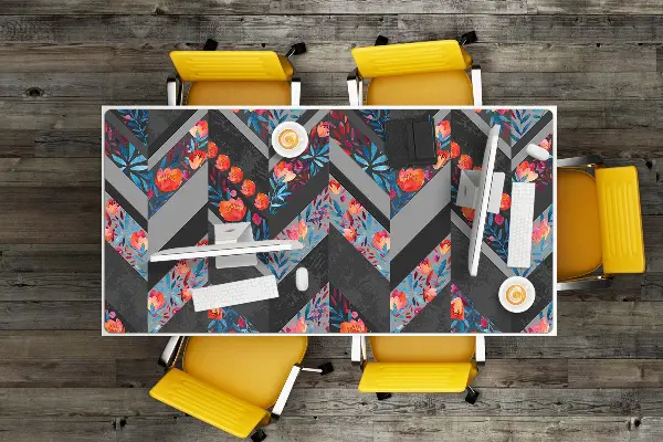 Mapa birou Flori Herringbone