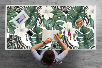 Mapa birou Zebre în frunzele