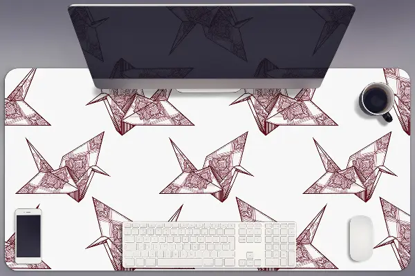 Mapa birou păsări origami