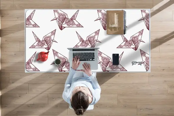 Mapa birou păsări origami