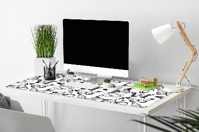 Mapa birou fluture alb-negru