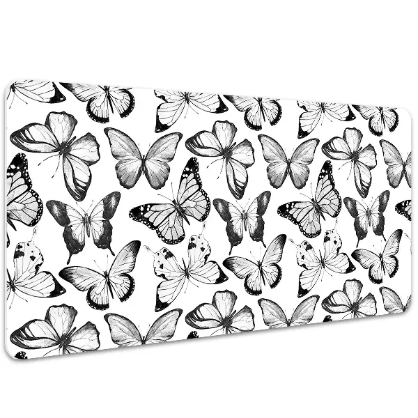 Mapa birou fluture alb-negru