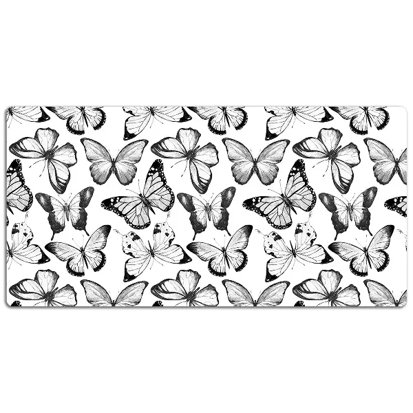Mapa birou fluture alb-negru