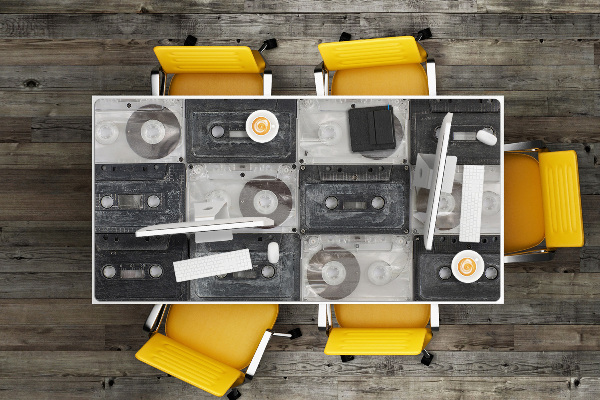 Mapa de birou casete vechi
