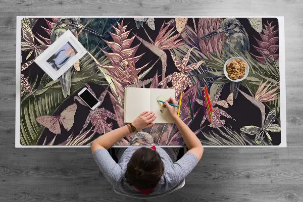 Mapa pentru birou Hummingbird și fluturi