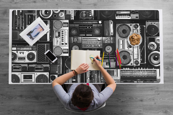 Mapa pentru birou Boombox școală veche