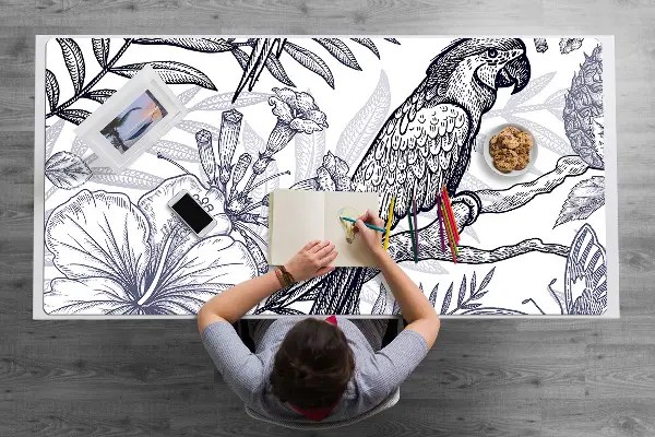 Mapa birou papagal sketching