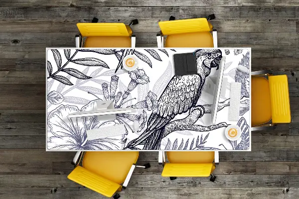 Mapa birou papagal sketching