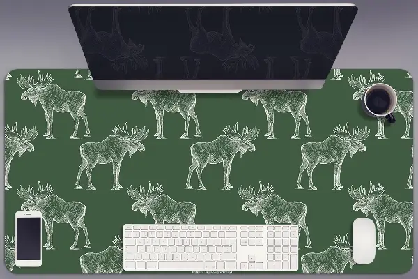 Mapa pentru birou Elk pe un fond verde