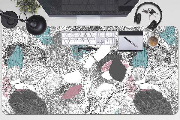 Mapa pentru birou model floral