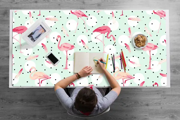 Mapa de birou Flamingos și puncte