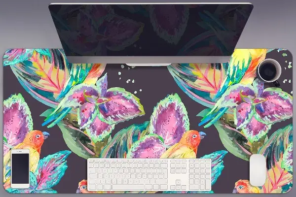 Mapa pentru birou papagali colorate
