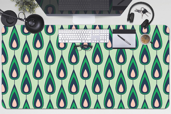 Mapa birou verde teardrop