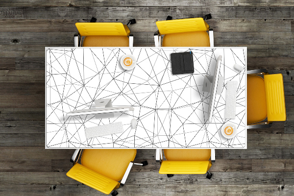 Mapa de birou linii geometrice