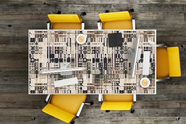 Mapa pentru birou gresie stil boho