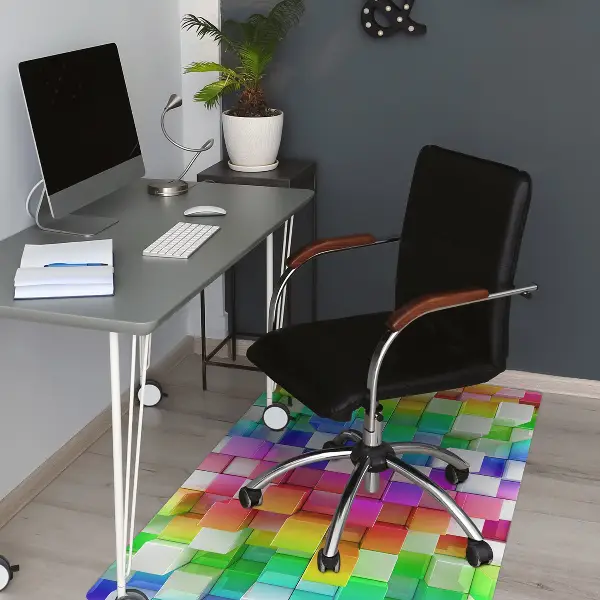 Covoras pentru protectie pardosea culoare abstracție