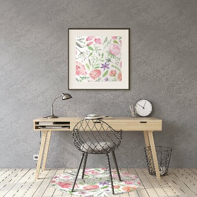 Covorașe pentru scaune flori pictate
