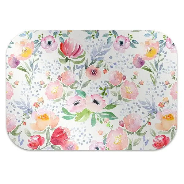 protectie podea birou flori pasteluri