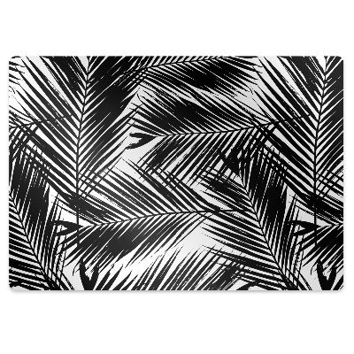 protectie podea birou frunze de palmier negru