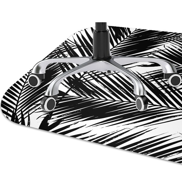 protectie podea birou frunze de palmier negru