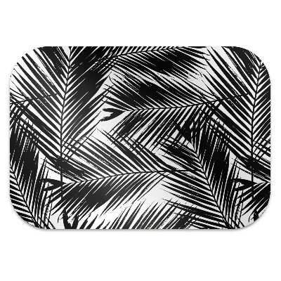 protectie podea birou frunze de palmier negru
