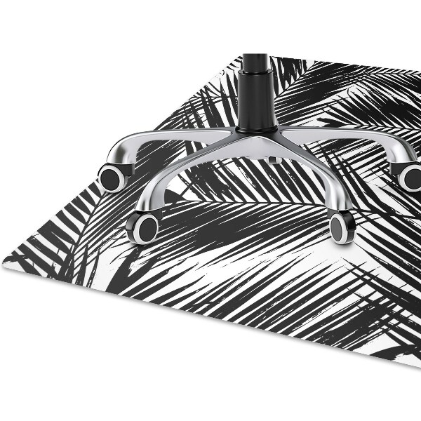protectie podea birou frunze de palmier negru